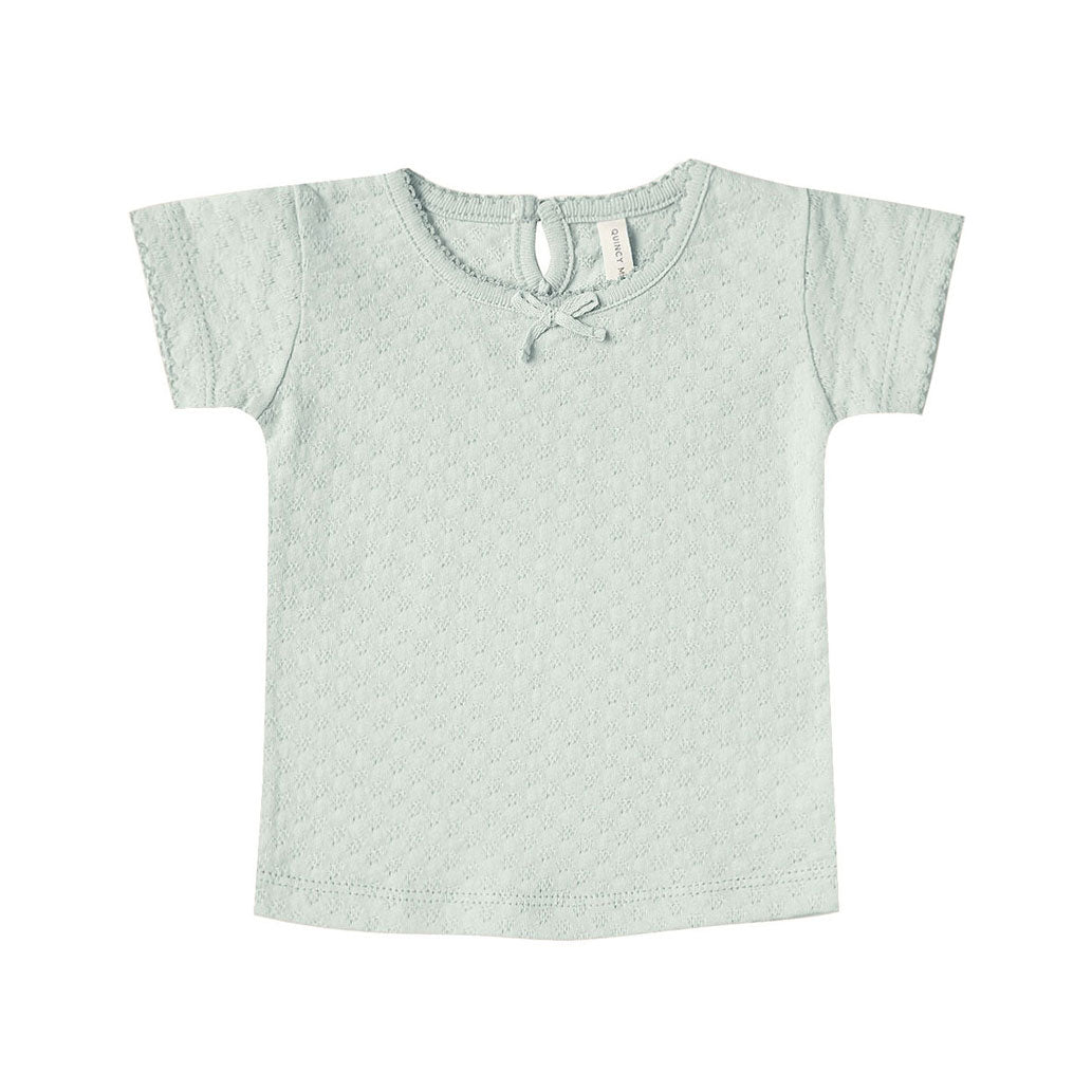 Quincy Mae Sea Glass Pointelle Tee