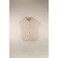 Popelin blouses Popelin Off White Embroidered Collar Blouse