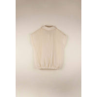 Popelin blouses Popelin Off White Embroidered Collar Blouse