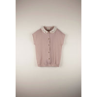Popelin blouses Popelin Pink Embroidered Collar Blouse