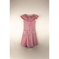 Popelin dresses Popelin Gingham Frilled Collar Dress