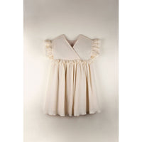 Popelin dresses Popelin Off White Embroidered Yoke Dress