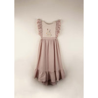 Popelin dresses Popelin Pink Embroidered Bib Dress