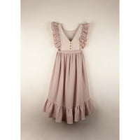 Popelin dresses Popelin Pink Embroidered Bib Dress