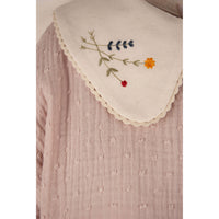 Popelin dresses Popelin Pink Embroidered Collar Dress