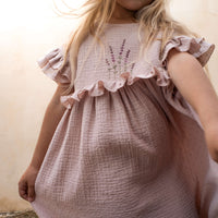 Popelin dresses Popelin Pink Embroidered Yoke Dress