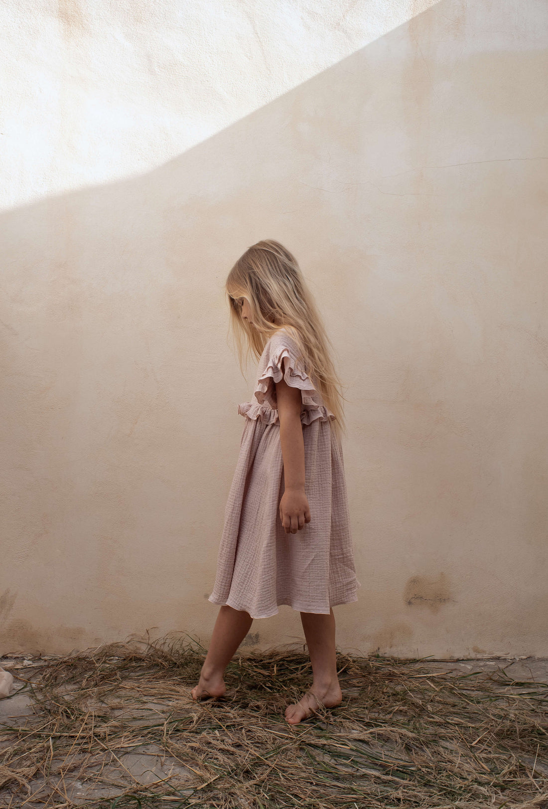 Popelin dresses Popelin Pink Embroidered Yoke Dress