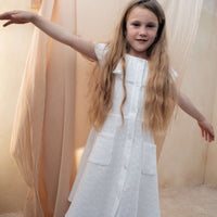 Popelin dresses Popelin Swiss Embroidered Frilled Collar Dress