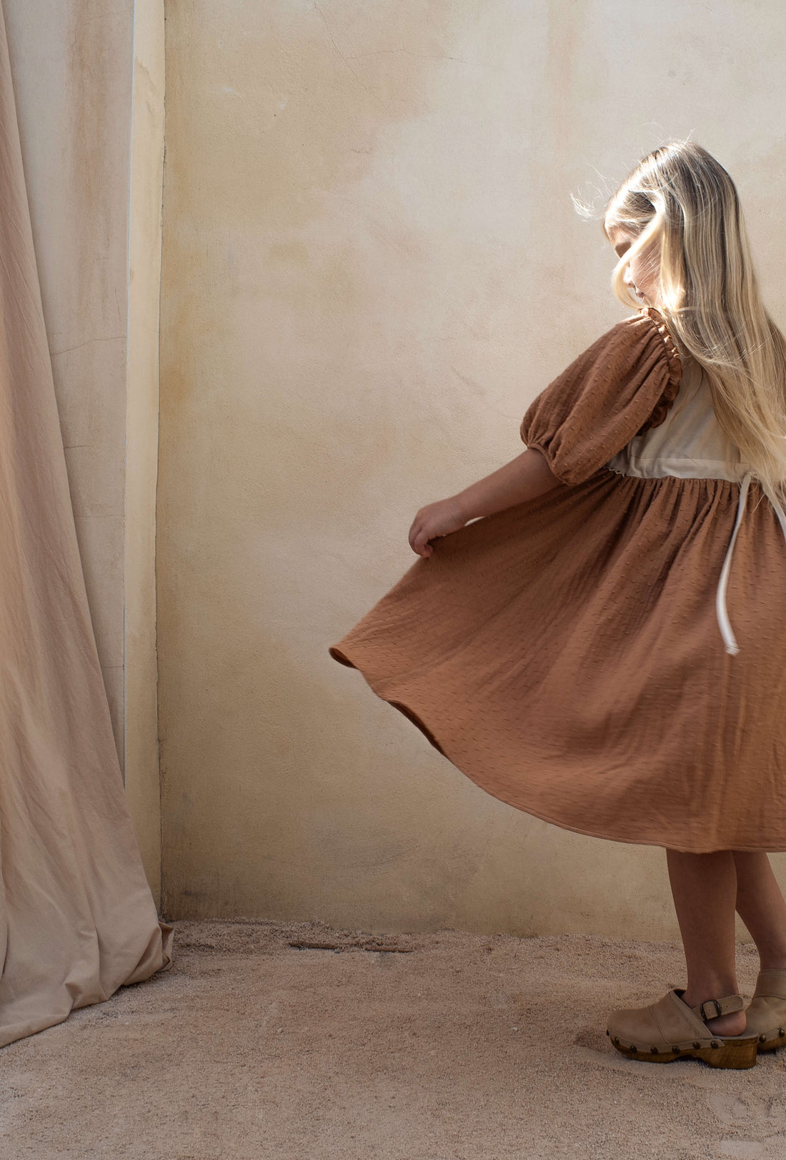 Popelin dresses Popelin Terracotta Side Panel Dress
