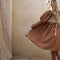 Popelin dresses Popelin Terracotta Side Panel Dress