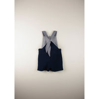 Popelin rompers Popelin Organic Navy Dungarees