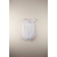 Popelin rompers Popelin Swiss Embroidered Frilled Collar Romper
