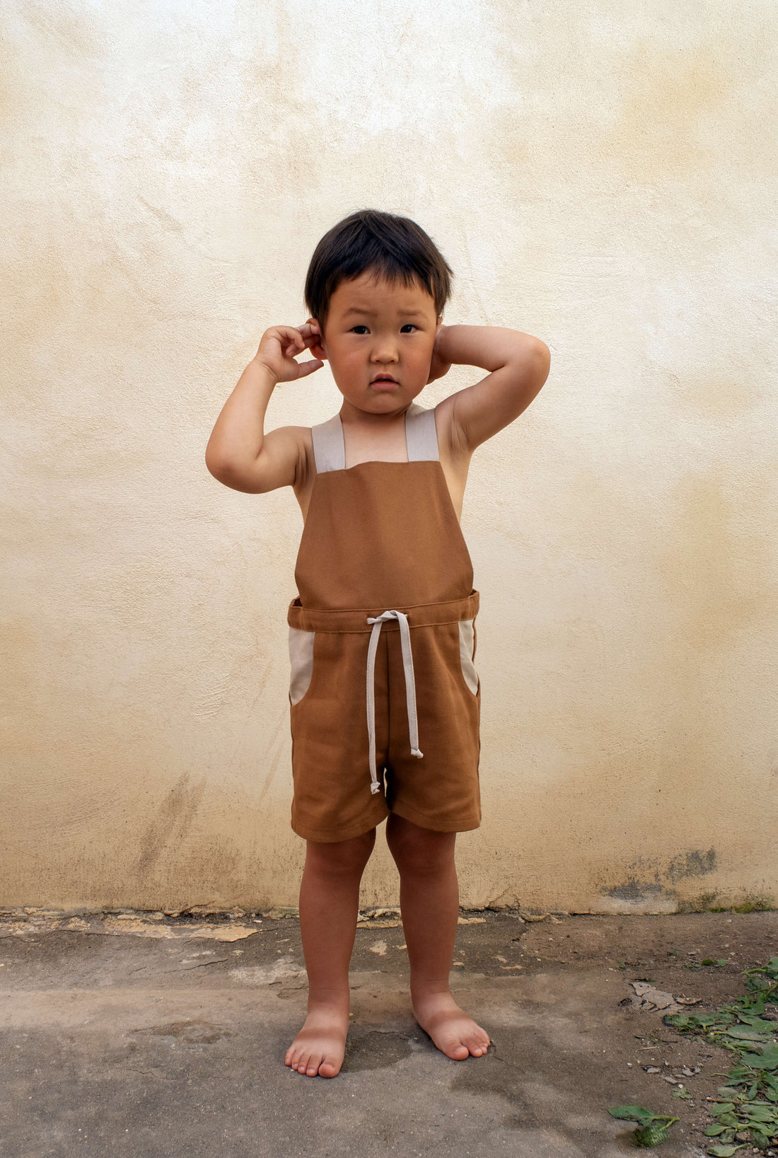 Popelin rompers Popelin Terracotta Dungarees