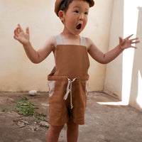 Popelin rompers Popelin Terracotta Dungarees