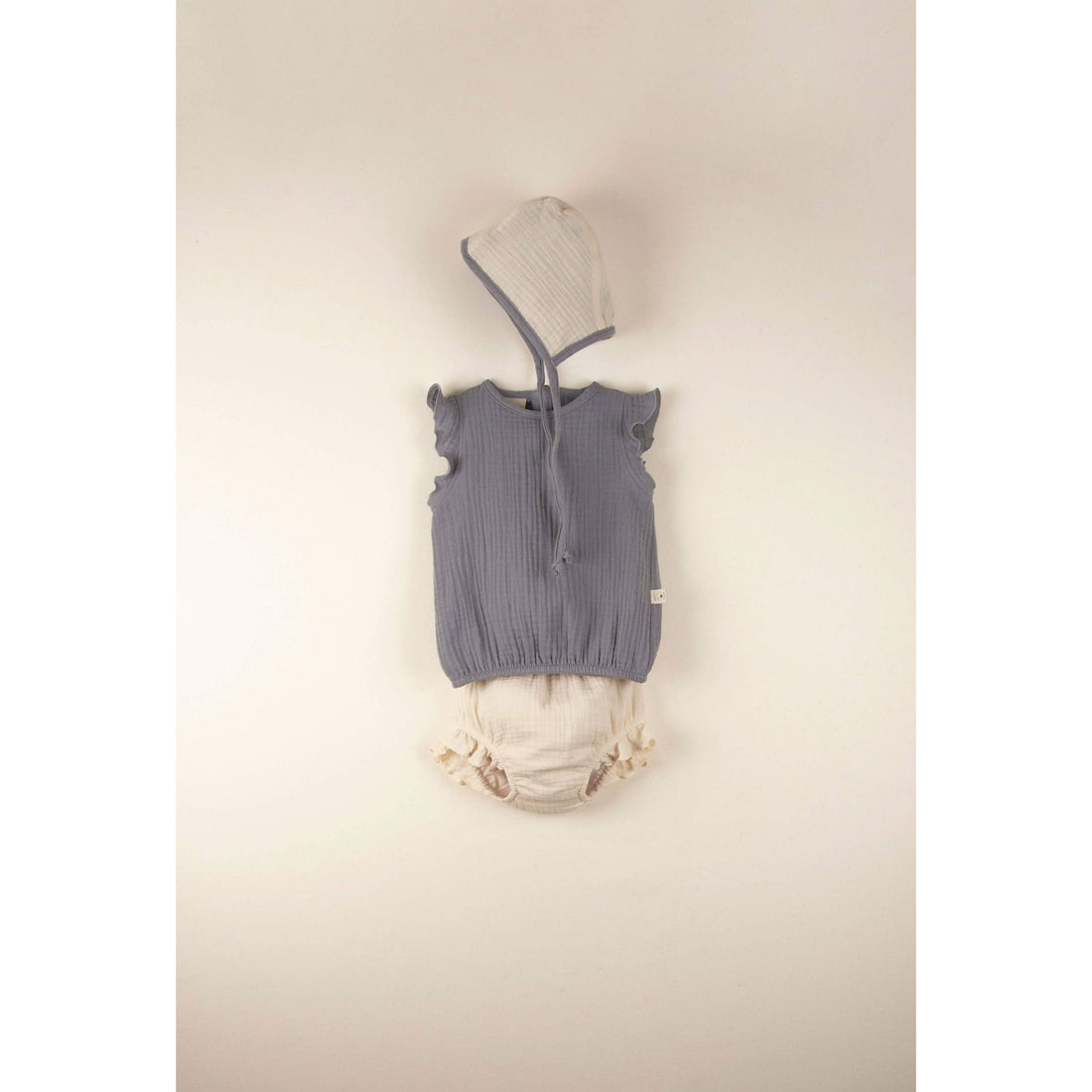 Popelin shirts Popelin Greyish-Blue Organic Cutaway Baby Shirt