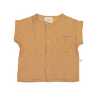 Popelin shirts Popelin Terracotta Short Sleeve Baby Shirt