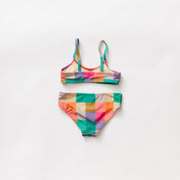Pink Chicken Multi Squares Leopard Poppy Bikini
