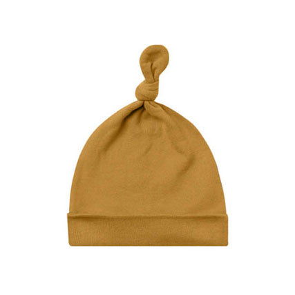 Quincy Mae accessories 0-6m Quincy Mae Knotted Baby Hat | Ocre