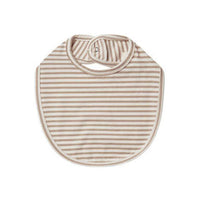 Quincy Mae accessories OS Quincy Mae Jersey Bib Set | Dash, Warm Grey Stripe