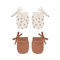 Quincy Mae accessories OS Quincy Mae No Scratch Mittens Set | Daisy Confetti, Amber