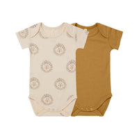 Quincy Mae bodysuits Quincy Mae Jersey Bodysuit 2-Pack | Lions, Ocre