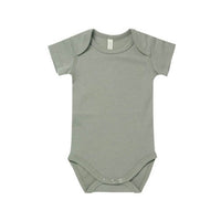 Quincy Mae bodysuits Quincy Mae Jersey Bodysuit 2-Pack | Warm Grey Stripe, Spruce