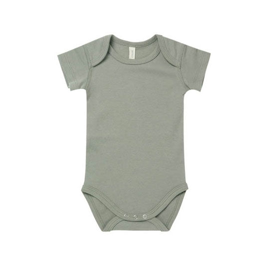 Quincy Mae bodysuits Quincy Mae Jersey Bodysuit 2-Pack | Warm Grey Stripe, Spruce