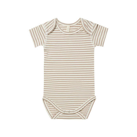Quincy Mae bodysuits Quincy Mae Jersey Bodysuit 2-Pack | Warm Grey Stripe, Spruce