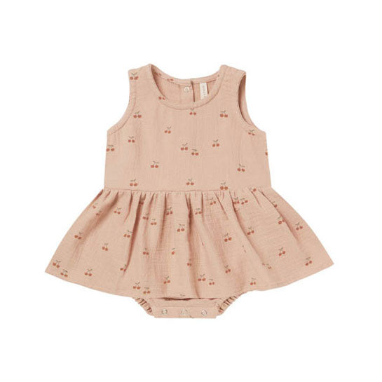 Quincy Mae bodysuits Quincy Mae Skirted Tank Onepiece | Cherries