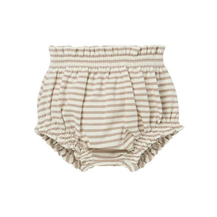 Quincy Mae bottoms Quincy Mae Gathered Bloomer | Warm Grey Stripe