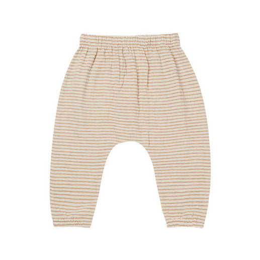 Quincy Mae bottoms Quincy Mae Woven Pant | Ocre Stripe