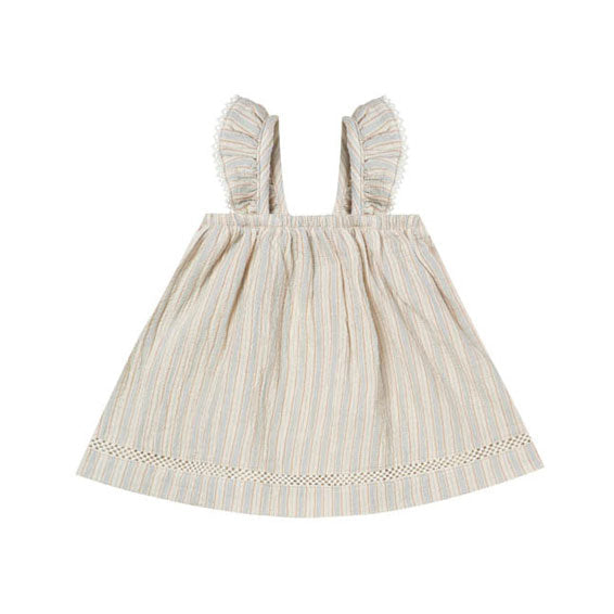 Quincy Mae dresses Quincy Mae Ruffle Tank Dress | Sky Stripe