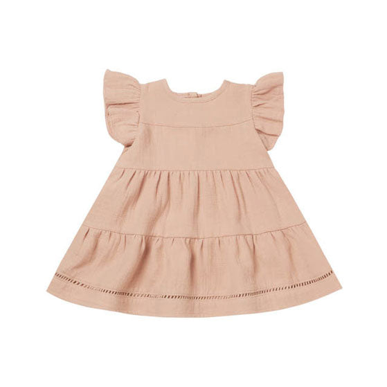 Quincy Mae dresses Quincy Mae Short-Sleeve Belle Dress | Blush