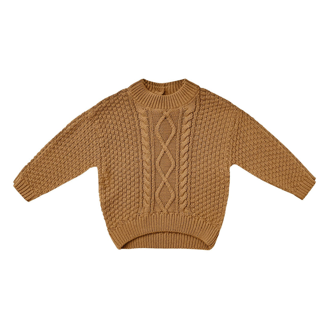 Quincy Mae knitwear Quincy Mae  Walnut Cable Knit Sweater