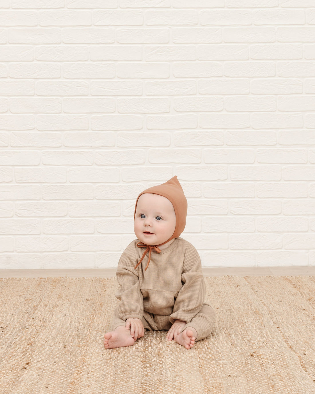 Quincy Mae sets Quincy Mae Waffle Top + Pant Set | Warm Grey