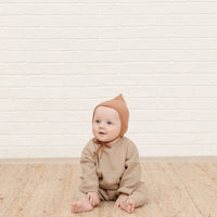 Quincy Mae sets Quincy Mae Waffle Top + Pant Set | Warm Grey