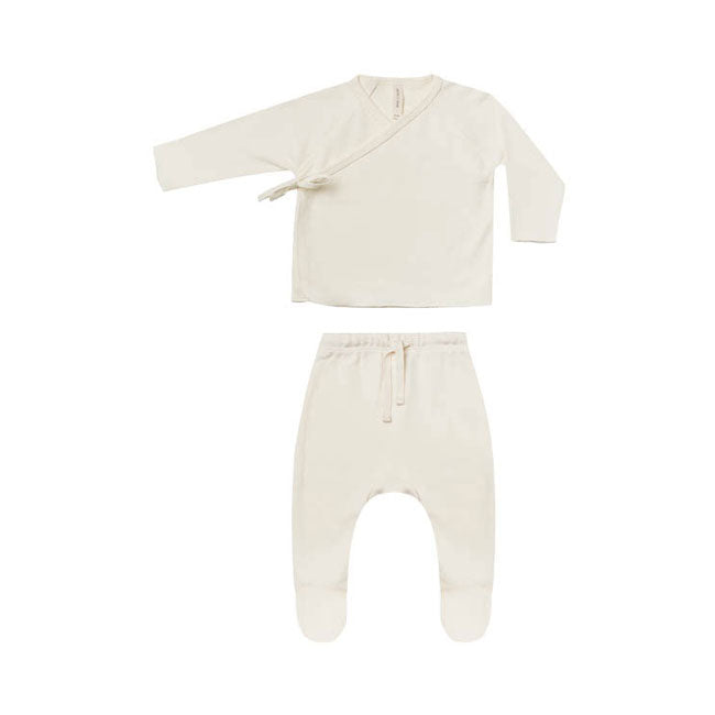 Quincy Mae sets Quincy Mae Wrap Top + Pant Set | Ivory