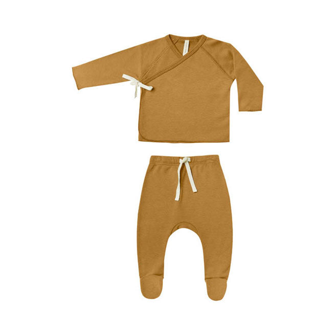 Quincy Mae sets Quincy Mae Wrap Top + Pant Set | Ocre