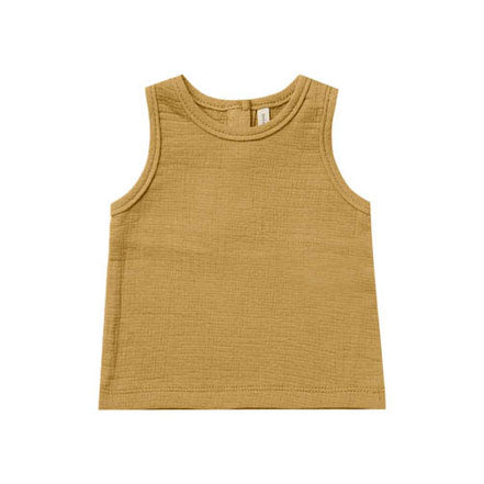 Quincy Mae tees Quincy Mae Woven Tank | Ocre