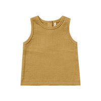 Quincy Mae tees Quincy Mae Woven Tank | Ocre