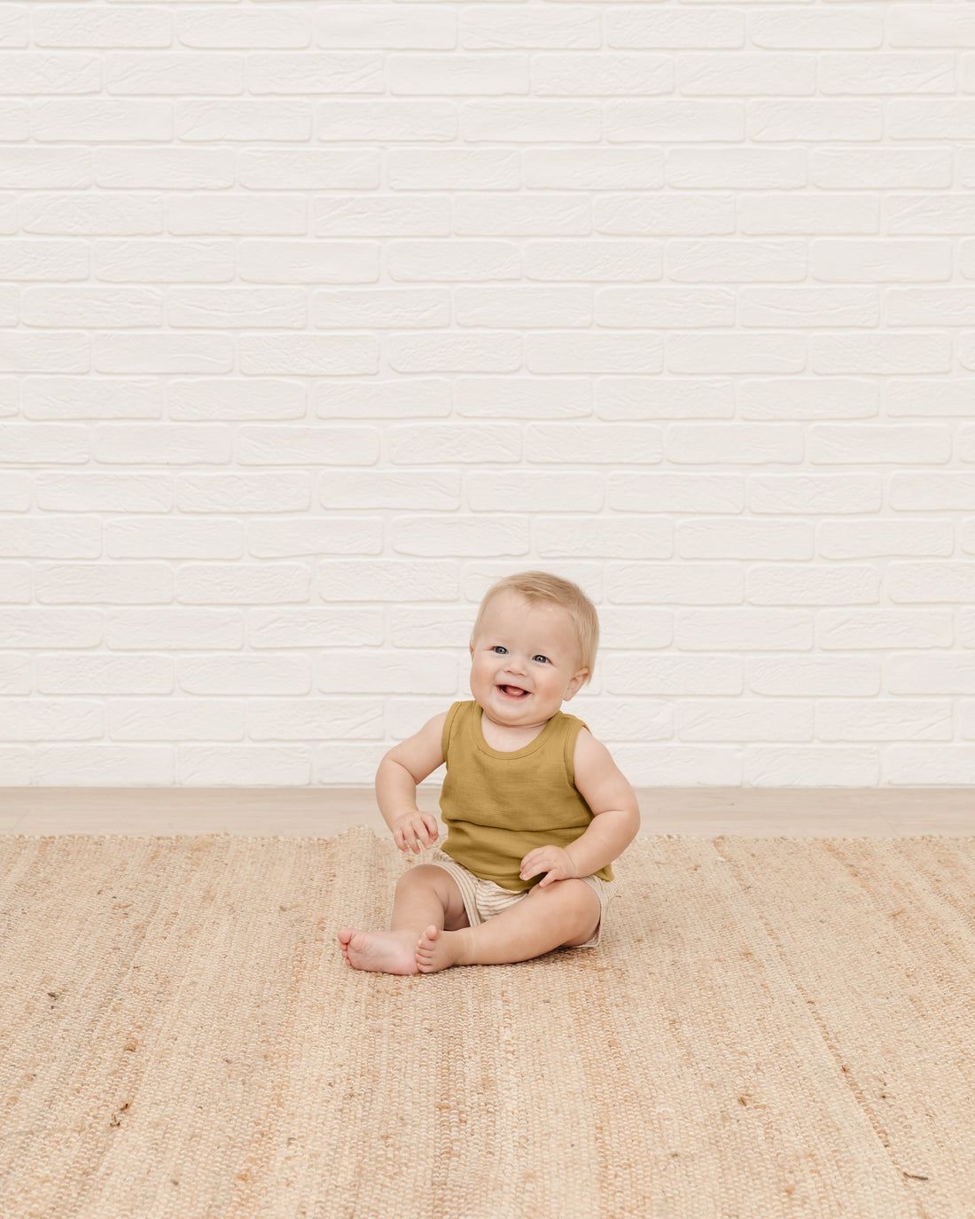 Quincy Mae tees Quincy Mae Woven Tank | Ocre