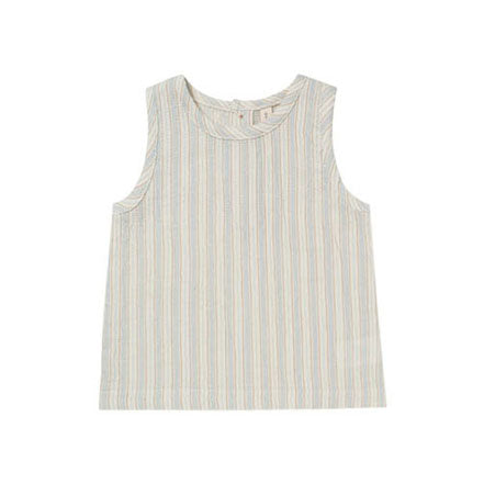 Quincy Mae tees Quincy Mae Woven Tank | Sky Stripe