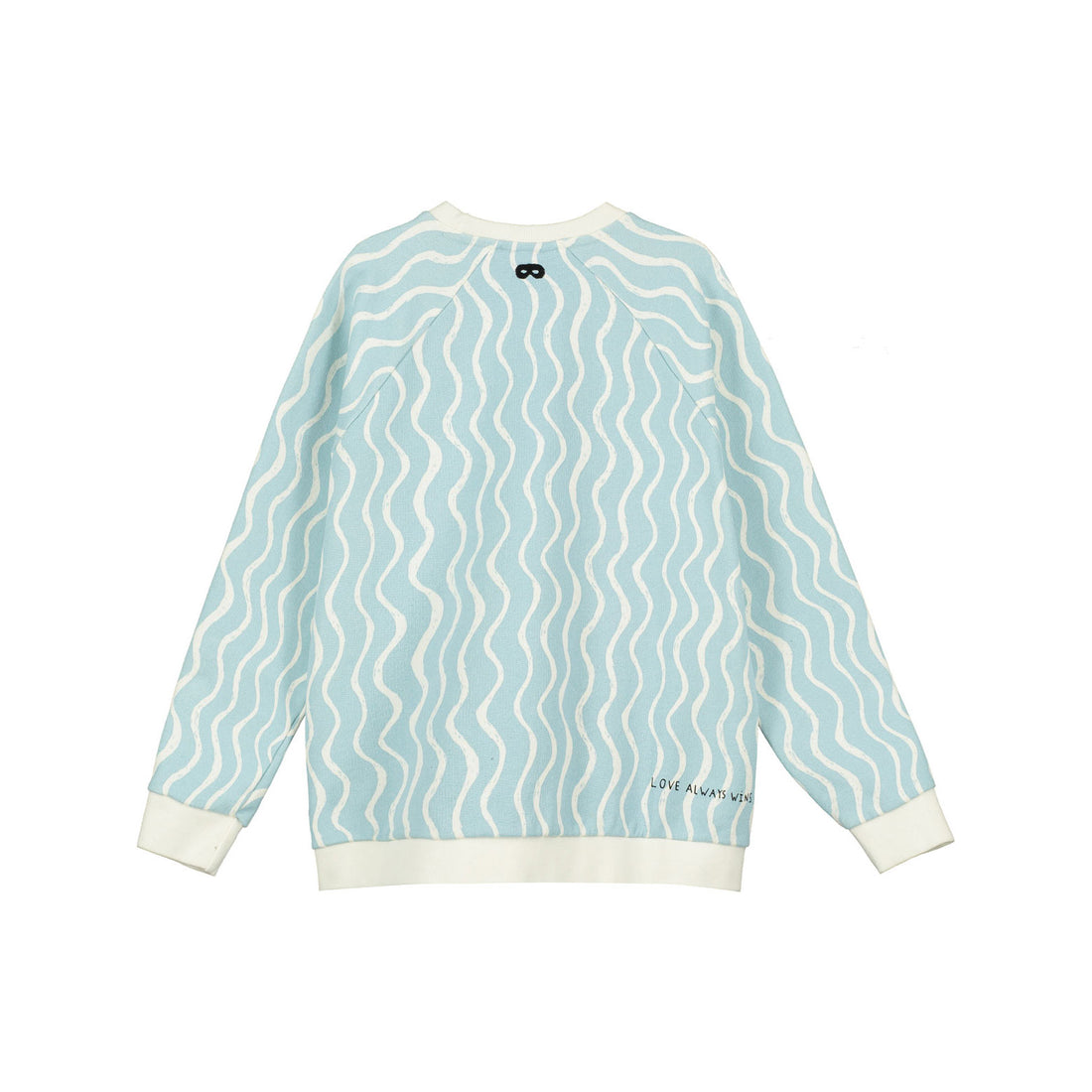 Beau Loves Sky Blue Wiggle Print Raglan Sweater