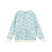 Beau Loves Sky Blue Wiggle Print Raglan Sweater