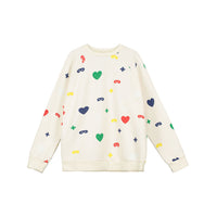 Beau Loves Colour Hearts+Masks Print Raglan Sweater