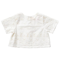 Pink Chicken White Eyelet Embroidery Ramona Top