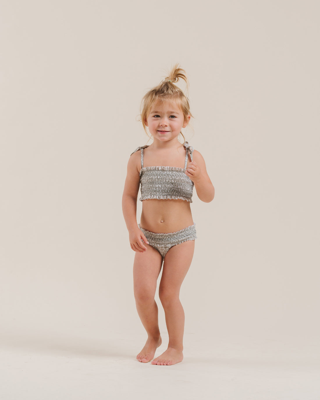 Rylee and Cru Sage Garden Smocked Bikini