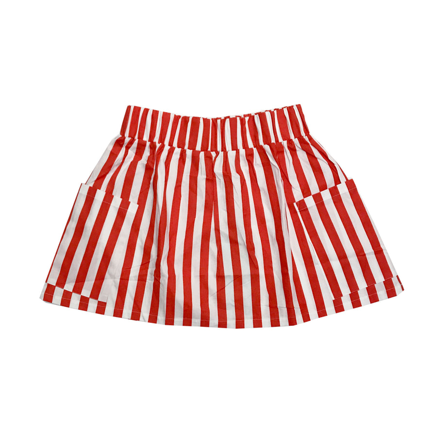 Hugo Loves Tiki Red/White Stripes Pocket Skirt
