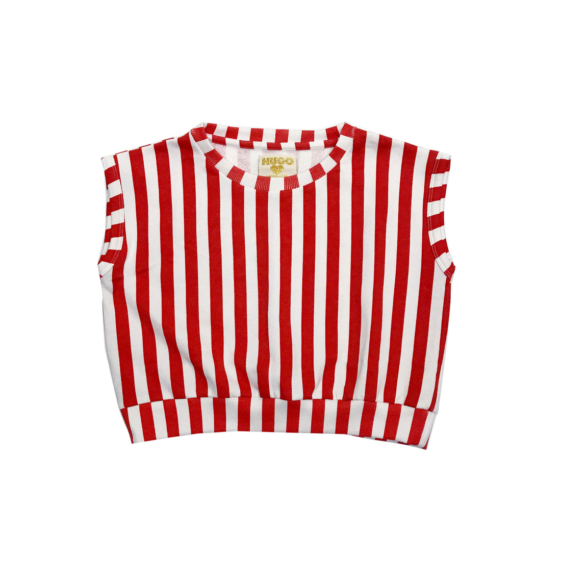 Hugo Loves Tiki Red/White Stripes Short Sleeve Sweater
