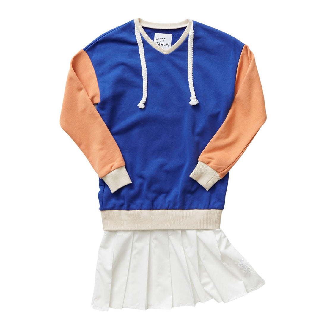 Hey kid Color Block Sweatshirt Dress